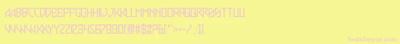 SlimStradiva Font – Pink Fonts on Yellow Background