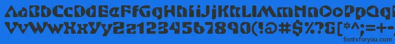 ShurikenstdBoy Font – Black Fonts on Blue Background