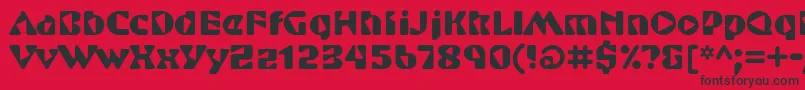 ShurikenstdBoy Font – Black Fonts on Red Background