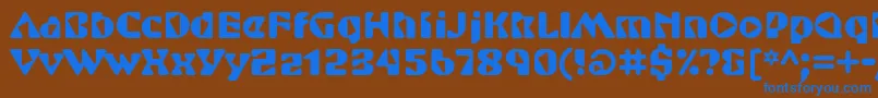 ShurikenstdBoy Font – Blue Fonts on Brown Background