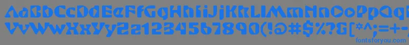 ShurikenstdBoy Font – Blue Fonts on Gray Background