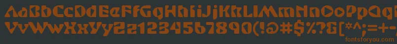 ShurikenstdBoy Font – Brown Fonts on Black Background