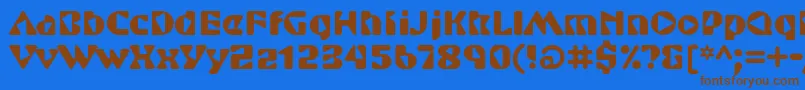 ShurikenstdBoy Font – Brown Fonts on Blue Background