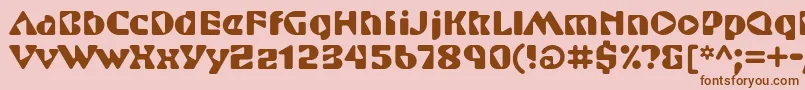 ShurikenstdBoy Font – Brown Fonts on Pink Background