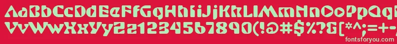 ShurikenstdBoy Font – Green Fonts on Red Background