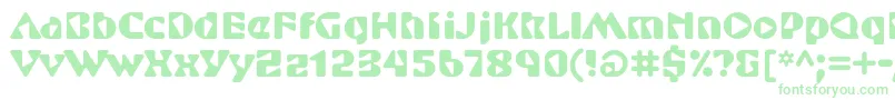 ShurikenstdBoy Font – Green Fonts on White Background