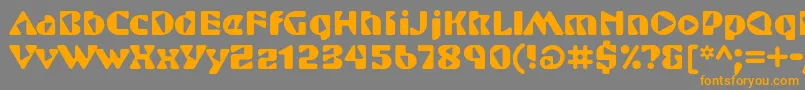 ShurikenstdBoy Font – Orange Fonts on Gray Background