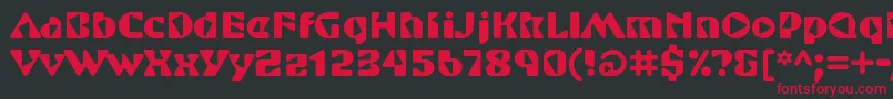 ShurikenstdBoy Font – Red Fonts on Black Background