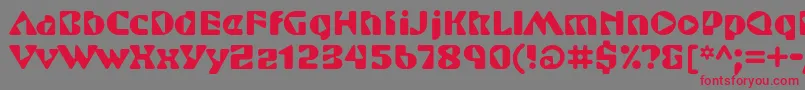 ShurikenstdBoy Font – Red Fonts on Gray Background