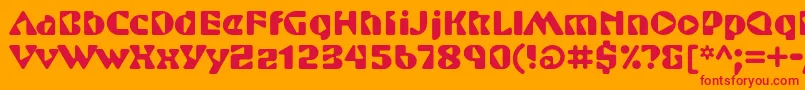 ShurikenstdBoy Font – Red Fonts on Orange Background