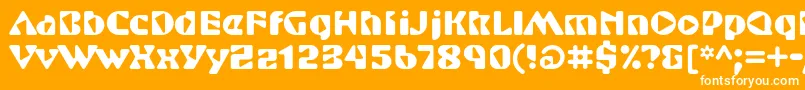 ShurikenstdBoy Font – White Fonts on Orange Background