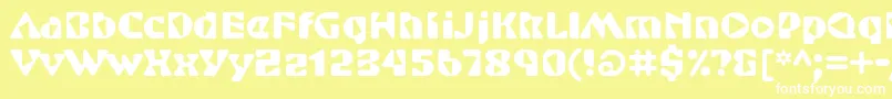 ShurikenstdBoy Font – White Fonts on Yellow Background