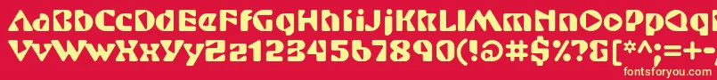 ShurikenstdBoy Font – Yellow Fonts on Red Background