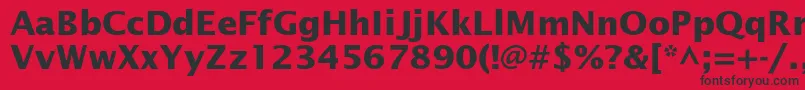 LucidasansstdBold Font – Black Fonts on Red Background