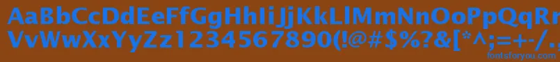 フォントLucidasansstdBold – 茶色の背景に青い文字