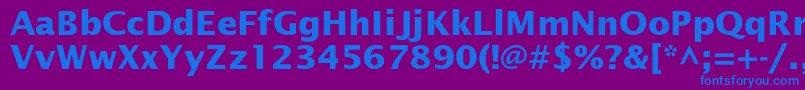 LucidasansstdBold Font – Blue Fonts on Purple Background