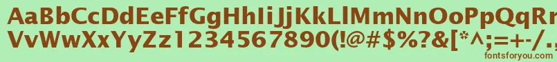 Шрифт LucidasansstdBold – коричневые шрифты на зелёном фоне