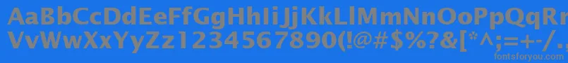 Czcionka LucidasansstdBold – szare czcionki na niebieskim tle