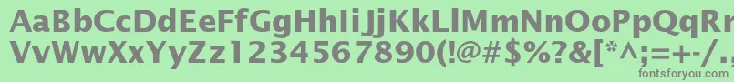 フォントLucidasansstdBold – 緑の背景に灰色の文字