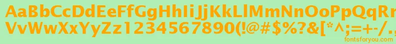 LucidasansstdBold Font – Orange Fonts on Green Background