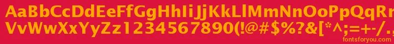 フォントLucidasansstdBold – 赤い背景にオレンジの文字