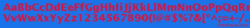 LucidasansstdBold Font – Red Fonts on Blue Background