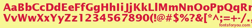 Шрифт LucidasansstdBold – красные шрифты на жёлтом фоне