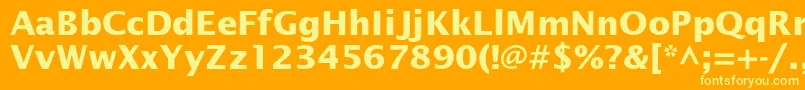 LucidasansstdBold Font – Yellow Fonts on Orange Background