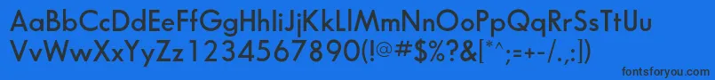 SansserifflfDemibold Font – Black Fonts on Blue Background