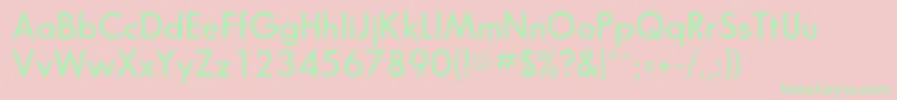 SansserifflfDemibold Font – Green Fonts on Pink Background