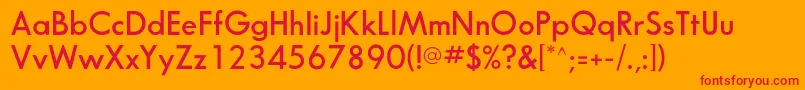 SansserifflfDemibold Font – Red Fonts on Orange Background