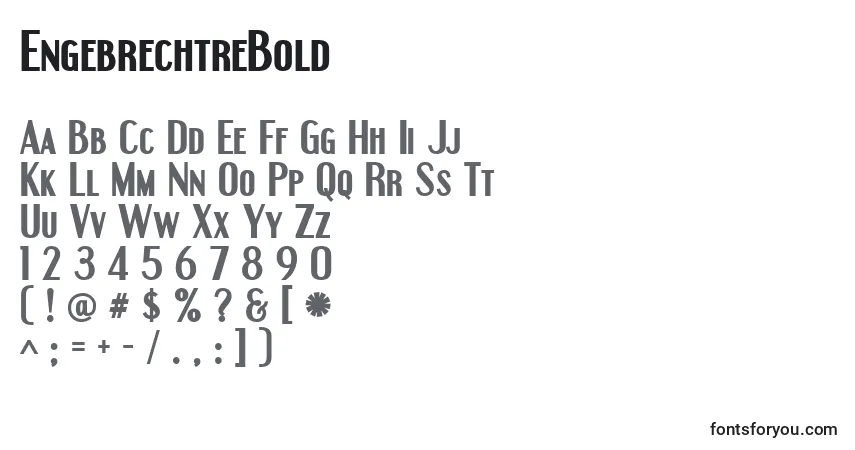 Шрифт EngebrechtreBold – алфавит, цифры, специальные символы
