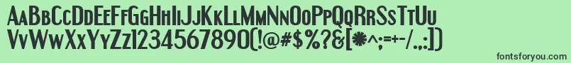 EngebrechtreBold Font – Black Fonts on Green Background