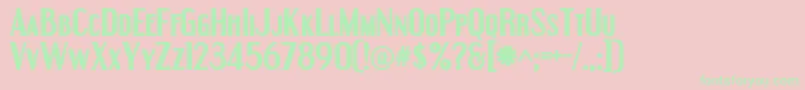 EngebrechtreBold Font – Green Fonts on Pink Background