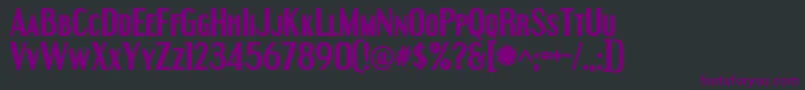 EngebrechtreBold Font – Purple Fonts on Black Background