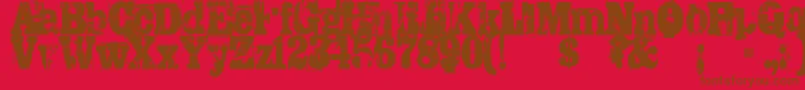 フォントTrashed – 赤い背景に茶色の文字