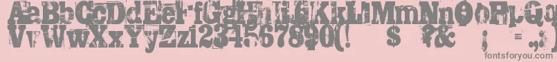 Trashed Font – Gray Fonts on Pink Background