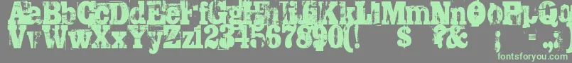More about Trashed Font Trashed Font – Green Fonts on Gray Background