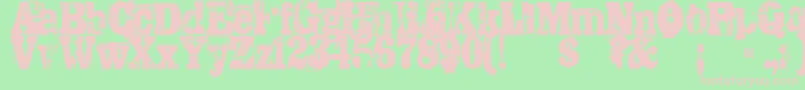 Trashed Font – Pink Fonts on Green Background