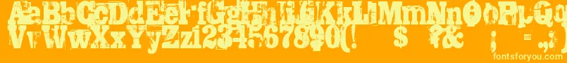 Więcej informacji o czcionce Trashed Czcionka Trashed – żółte czcionki na pomarańczowym tle