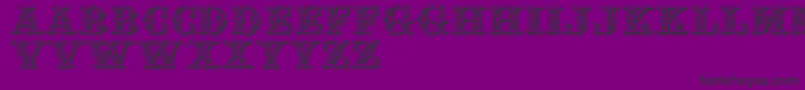 フォントJfwinterfair – 紫の背景に黒い文字