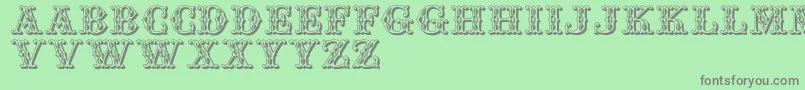 Jfwinterfair Font – Gray Fonts on Green Background