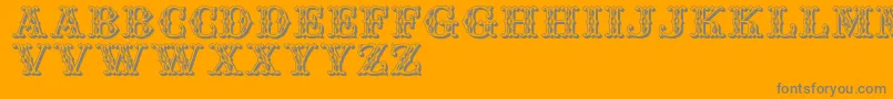 Jfwinterfair Font – Gray Fonts on Orange Background