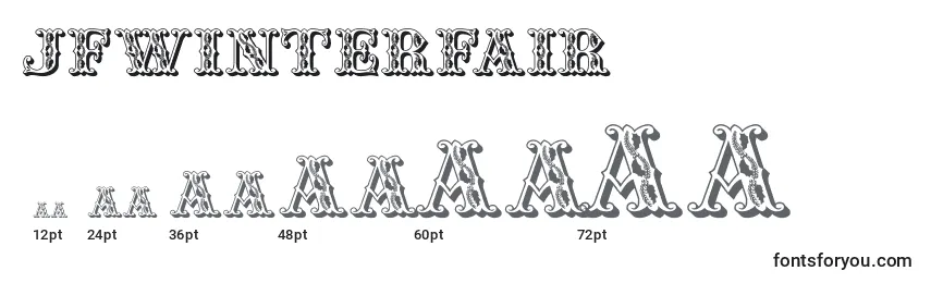Размеры шрифта Jfwinterfair