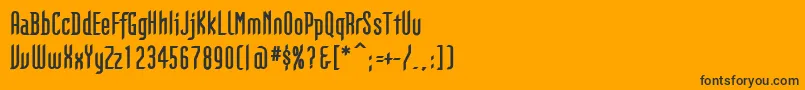 GothikkaBold Font – Black Fonts on Orange Background