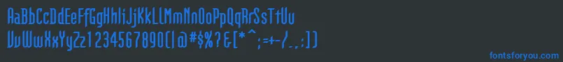 GothikkaBold Font – Blue Fonts on Black Background