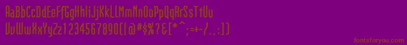 フォントGothikkaBold – 紫色の背景に茶色のフォント
