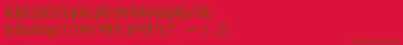 GothikkaBold Font – Brown Fonts on Red Background