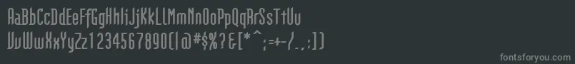 GothikkaBold Font – Gray Fonts on Black Background