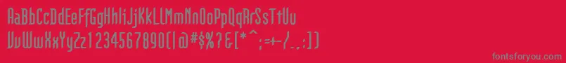フォントGothikkaBold – 赤い背景に灰色の文字